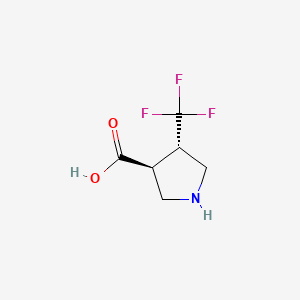 (3S,4S)-4-(Trifluoromethyl)pyrrolidine-3-carboxylic acid chemical structure (CAS 1909288-71-6)