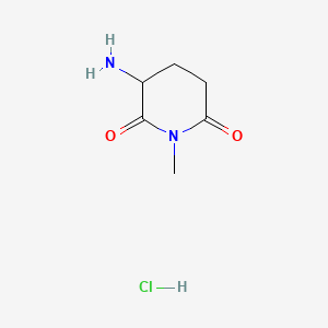 3-Amino-1-methylpiperidine-2,6-dione hydrochloride chemical structure (CAS 1909304-98-8)