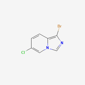 1-Bromo-6-chloroimidazo[1,5-a]pyridine chemical structure (CAS 1909309-88-1)