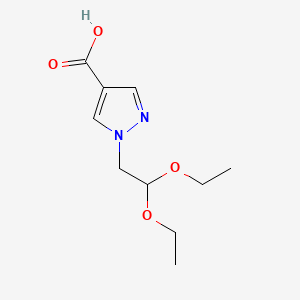 1-(2,2-Diethoxyethyl)-1H-pyrazole-4-carboxylic acid chemical structure (CAS 1909313-63-8)