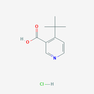 4-tert-Butylpyridine-3-carboxylic acid hydrochloride chemical structure (CAS 1909315-98-5)
