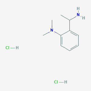 2-(1-Aminoethyl)-N,N-dimethylaniline dihydrochloride chemical structure (CAS 1909336-50-0)