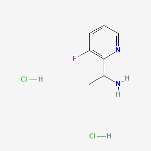 1-(3-Fluoropyridin-2-yl)ethan-1-amine dihydrochloride chemical structure (CAS 1909336-86-2)