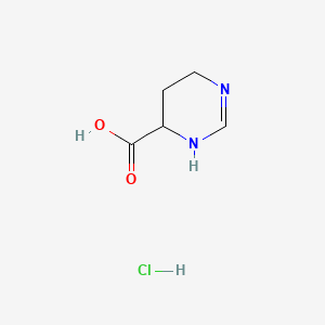 1,4,5,6-Tetrahydropyrimidine-4-carboxylic acid hydrochloride chemical structure (CAS 1909347-71-2)
