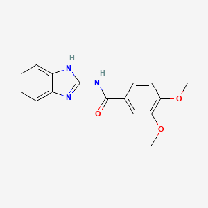N-(1H-Benzo[d]imidazol-2-yl)-3,4-dimethoxybenzamide chemical structure (CAS 191028-27-0)