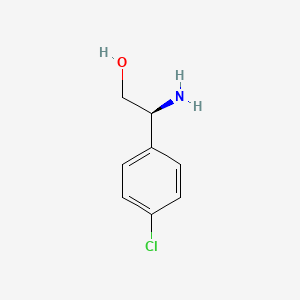 (S)-2-Amino-2-(4-chlorophenyl)ethanol chemical structure (CAS 191109-51-0)
