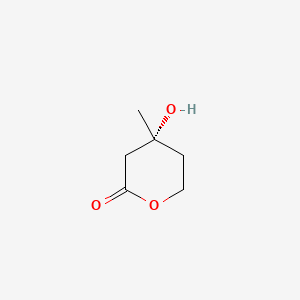 (R)-4-Hydroxy-4-methyltetrahydro-2H-pyran-2-one chemical structure (CAS 19115-49-2)