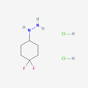 (4,4-Difluorocyclohexyl)hydrazine dihydrochloride chemical structure (CAS 1911568-46-1)