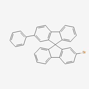 2-Bromo-2'-phenyl-9,9'-spirobi[fluorene] chemical structure (CAS 1911626-20-4)