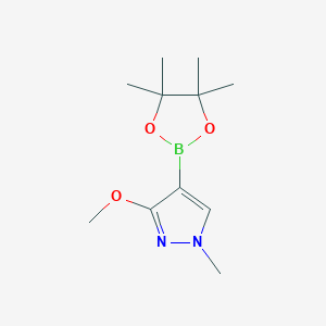 3-Methoxy-1-methyl-4-(4,4,5,5-tetramethyl-1,3,2-dioxaborolan-2-yl)-1H-pyrazole chemical structure (CAS 1911653-28-5)