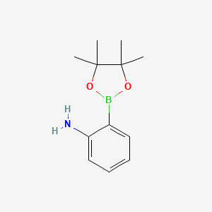2-(4,4,5,5-Tetramethyl-1,3,2-dioxaborolan-2-yl)aniline chemical structure (CAS 191171-55-8)