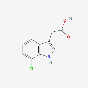 2-(7-Chloro-1H-indol-3-yl)acetic acid chemical structure (CAS 1912-41-0)