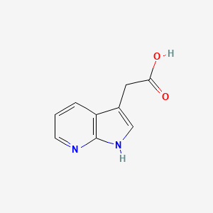 2-(1H-Pyrrolo[2,3-b]pyridin-3-yl)acetic acid chemical structure (CAS 1912-42-1)