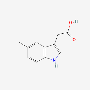 2-(5-Methyl-1H-indol-3-yl)acetic acid chemical structure (CAS 1912-47-6)