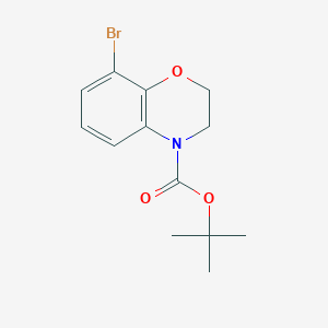 tert-Butyl 8-bromo-2H-benzo[b][1,4]oxazine-4(3H)-carboxylate chemical structure (CAS 1913261-00-3)
