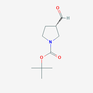 (S)-tert-Butyl 3-formylpyrrolidine-1-carboxylate chemical structure (CAS 191348-04-6)