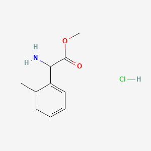 Methyl 2-amino-2-(o-tolyl)acetate hydrochloride chemical structure (CAS 191401-35-1)
