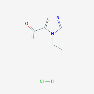 1-Ethyl-1H-imidazole-5-carbaldehyde hydrochloride chemical structure (CAS 1914148-58-5)