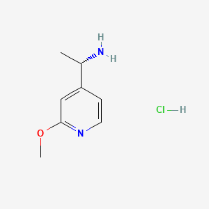 (S)-1-(2-Methoxypyridin-4-yl)ethanamine hydrochloride chemical structure (CAS 1914157-93-9)