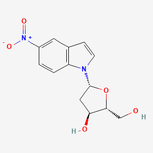 (2R,3S,5R)-2-(Hydroxymethyl)-5-(5-nitro-1H-indol-1-yl)tetrahydrofuran-3-ol chemical structure (CAS 191421-10-0)