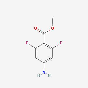 Methyl 4-amino-2,6-difluorobenzoate chemical structure (CAS 191478-99-6)