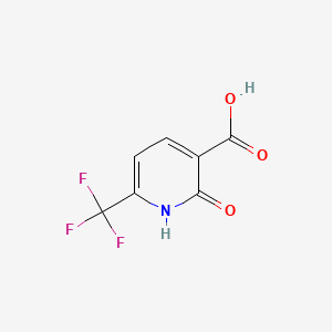 2-Hydroxy-6-trifluoromethylnicotinic acid chemical structure (CAS 191595-63-8)