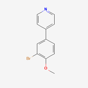 4-(3-Bromo-4-methoxyphenyl)pyridine chemical structure (CAS 191602-60-5)