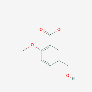 Methyl 5-(hydroxymethyl)-2-methoxybenzoate chemical structure (CAS 191604-81-6)