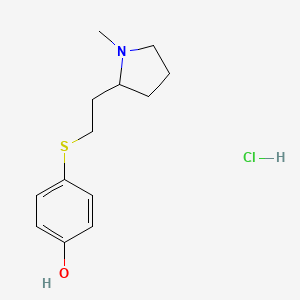4-((2-(1-Methylpyrrolidin-2-yl)ethyl)thio)phenol hydrochloride chemical structure (CAS 191611-89-9)