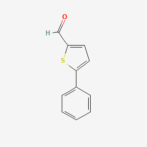 5-Phenylthiophene-2-carbaldehyde chemical structure (CAS 19163-21-4)