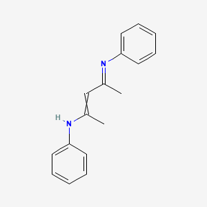 N-(4-(Phenylamino)pent-3-en-2-ylidene)aniline chemical structure (CAS 19164-92-2)