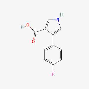 4-(4-Fluorophenyl)-1H-pyrrole-3-carboxylic acid chemical structure (CAS 191668-31-2)