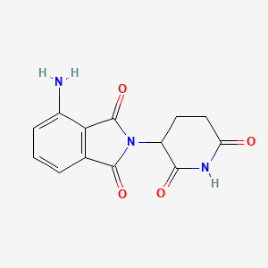 4-Amino-2-(2,6-dioxopiperidin-3-yl)isoindoline-1,3-dione chemical structure (CAS 19171-19-8)