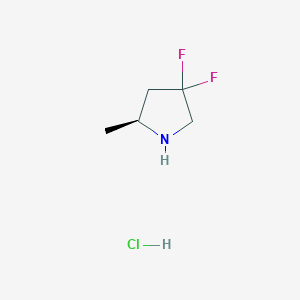 (S)-4,4-Difluoro-2-methylpyrrolidine hydrochloride chemical structure (CAS 1917292-38-6)