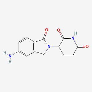 3-(5-Amino-1-oxoisoindolin-2-yl)piperidine-2,6-dione chemical structure (CAS 191732-70-4)