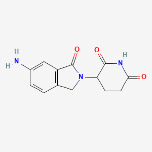 3-(6-Amino-1-oxoisoindolin-2-yl)piperidine-2,6-dione chemical structure (CAS 191732-74-8)