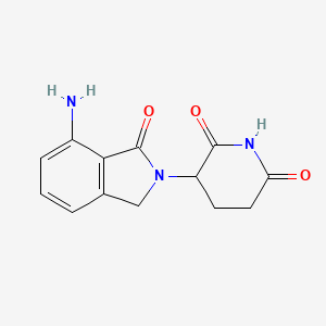 3-(7-Amino-1-oxoisoindolin-2-yl)piperidine-2,6-dione chemical structure (CAS 191732-75-9)