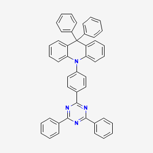 10-(4-(4,6-Diphenyl-1,3,5-triazin-2-yl)phenyl)-9,9-diphenyl-9,10-dihydroacridine chemical structure (CAS 1917331-60-2)
