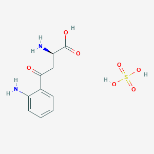(R)-2-Amino-4-(2-aminophenyl)-4-oxobutanoic acid xsulfuric acid salt chemical structure (CAS 19185-26-3)