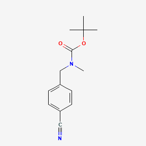 tert-Butyl (4-cyanobenzyl)(methyl)carbamate chemical structure (CAS 191871-90-6)