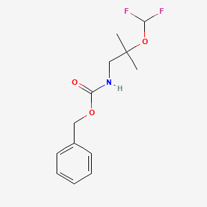 Benzyl N-[2-(difluoromethoxy)-2-methylpropyl]carbamate chemical structure (CAS 1919864-87-1)
