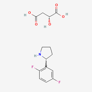 (R)-2-(2,5-Difluorophenyl)pyrrolidine (R)-2-hydroxysuccinate chemical structure (CAS 1919868-77-1)