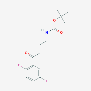 tert-Butyl (4-(2,5-difluorophenyl)-4-oxobutyl)carbamate chemical structure (CAS 1919868-79-3)