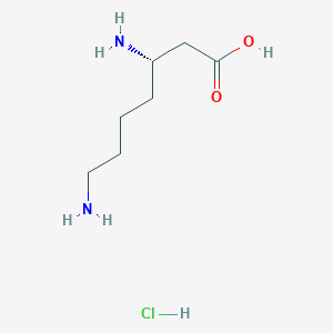 (S)-3,7-Diaminoheptanoic acid hydrochloride chemical structure (CAS 192003-02-4)
