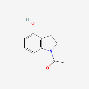 1-(4-Hydroxyindolin-1-yl)ethanone chemical structure (CAS 192061-82-8)