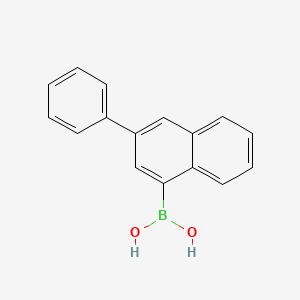 (3-Phenylnaphthalen-1-yl)boronic acid chemical structure (CAS 1922905-62-1)