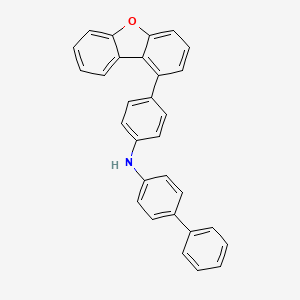 N-(4-(Dibenzo[b,d]furan-1-yl)phenyl)-[1,1'-biphenyl]-4-amine chemical structure (CAS 1922919-50-3)