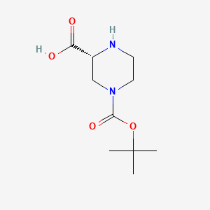 (R)-1-Boc-Piperazine-3-carboxylic acid chemical structure (CAS 192330-11-3)