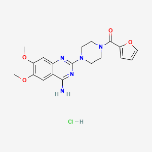 (4-(4-Amino-6,7-dimethoxyquinazolin-2-yl)piperazin-1-yl)(furan-2-yl)methanone hydrochloride chemical structure (CAS 19237-84-4)