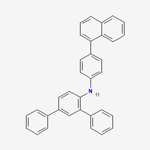 N-(4-(Naphthalen-1-yl)phenyl)-[1,1':3',1''-terphenyl]-4'-amine chemical structure (CAS 1923735-59-4)